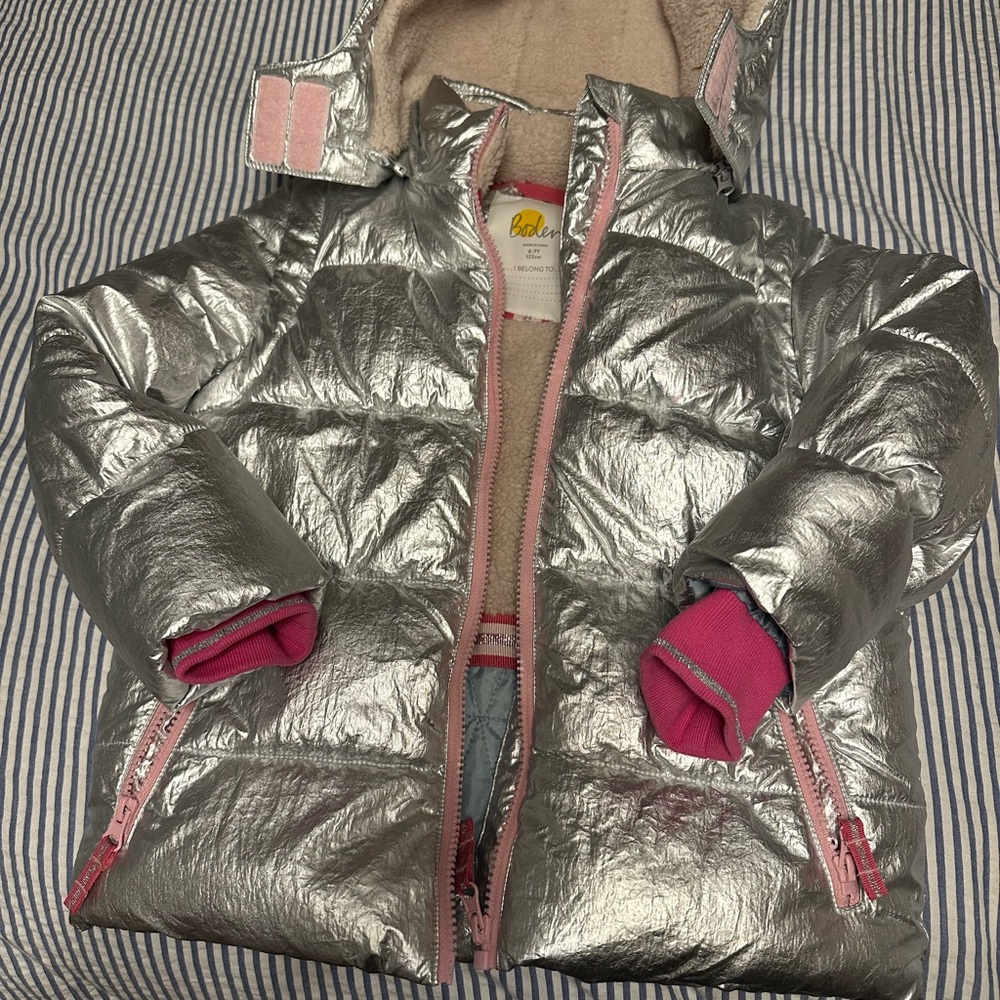 Mini Boden girls size 6-7,  2-1 padded coat